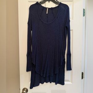 Free People Deep Blue Tunic Top